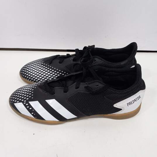 Adidas Women's Black Leather Indoor Soccer Shoes Size 6 image number 3