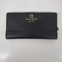 Kate Spade New York Black Pebble Leather Wallet