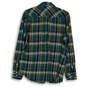 NWT Mens Green Plaid Long Sleeve Classic Fit Collared Button-Up Shirt Sz S image number 3