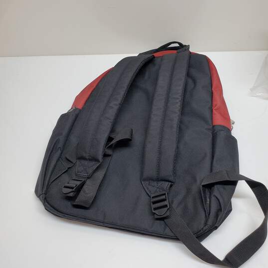 Disney Parks Loungefly Marvel Black Red Canvas Backpack Zippered Lined image number 3
