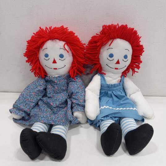 2PC Vintage Raggedy Ann Dolls image number 1