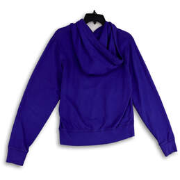 Womens Purple Long Sleeve Kangaroo Pocket Pullover Hoodie Size Medium alternative image