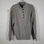Mens Heather Knitted Long Sleeve Quarter Buttons Henley Sweater Size Large image number 1