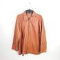 Parko Men Orange Leather Jacket SZ XL image number 1