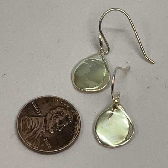 Designer Stella & Dot Silver-Tone Teardrop Fish Hook Drop Earrings image number 4