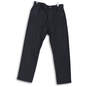 Mens Gray Flat Front Slash Pockets Straight Leg Dress Pants Size 38x32 image number 1