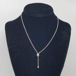 Sterling Silver Heart Filigree & link Chain Bracelet 16" Necklace 17.0g alternative image