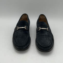 Mens Black Leather Moc Toe Fashionable Slip-On Loafer Shoes Size 8 alternative image