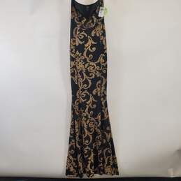 Windsor Women Black/Gold Glitter Dress M NWT alternative image