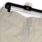 Mens White Regular Fit Flat Front Pockets Stretch Chino Pants Size 38 image number 4