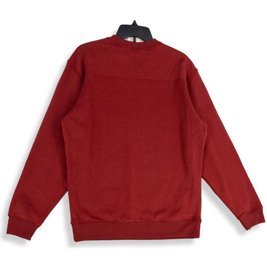 Womens Red Long Sleeve Crew Neck Pullover Sweatshirt Size Medium image number 2