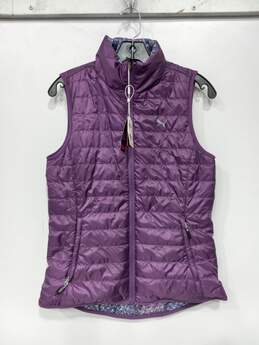 Puma Women's Purple Reversible Puffer Vest Size S - NWT