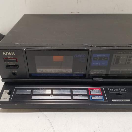 Aiwa Stereo Cassette Deck R450-FOR PARTS OR REPAIR image number 2