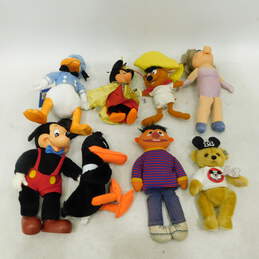 Vintage Collectible Plush Toys Disney Mickey Mouse Looney Tunes Daffy Duck Miss Piggy