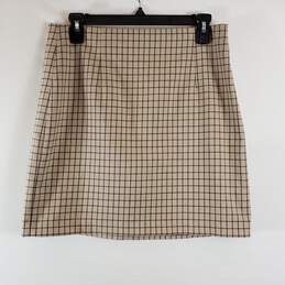 Theory Women Plaid Skirt Sz 8