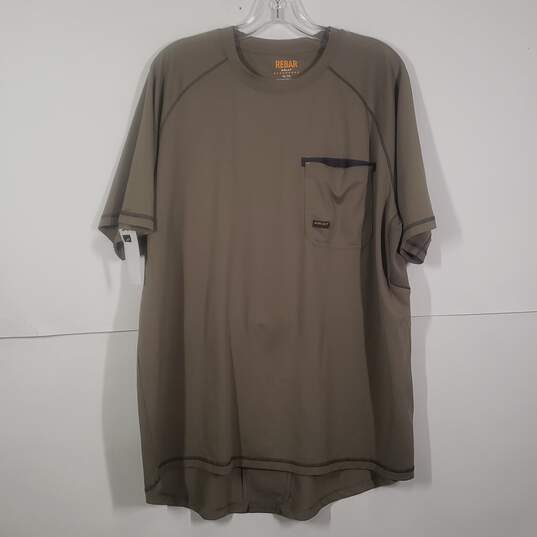 Mens Rebar Regular Fit Chest Pocket Crew Neck Short Sleeve Pullover T-Shirt Size XL image number 1
