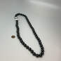 Designer Kate Spade Silver-Tone Black Beaded Bow Shape Pendant Necklace image number 3