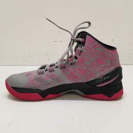 Under Armour Curry 2 Mother's Day Sneakers Grey Pink 8 alternative image