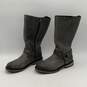 Harley-Davidson Womens Gray Leather Round Toe Motorcycle Biker Boots Size 7.5 image number 3
