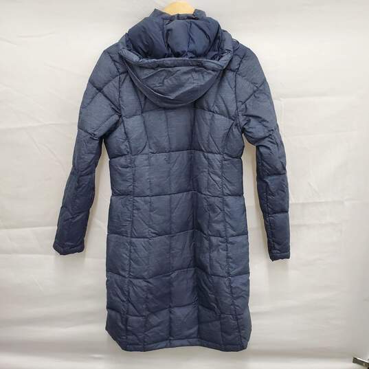 The North Face Metropolis 550 Goose Down Heather Blue hooded Parka Size SM image number 2