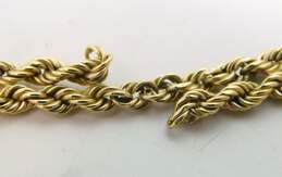 14K Gold Unique Double Twisted Rope Chain Bracelet For Repair 3.4g alternative image