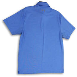Mens Blue Regular Fit Short Sleeve Collared Pullover Polo Shirt Size L alternative image