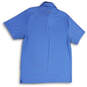 Mens Blue Regular Fit Short Sleeve Collared Pullover Polo Shirt Size L image number 2
