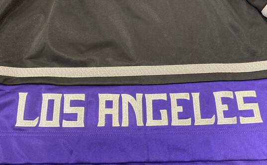 NHL Women's Black/ Purple LA KIngs Jersey- L image number 7