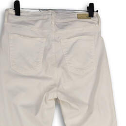 Womens White Denim Medium Wash Stretch Pocket Skinny Leg Ankle Jeans Sz 29R alternative image