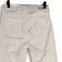 Womens White Denim Medium Wash Stretch Pocket Skinny Leg Ankle Jeans Sz 29R image number 2