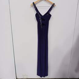 Betsy & Adam Purple Formal Sleeveless Gown Women's Size 4 NWT alternative image