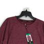 NWT Womens Pomegranate Space Dye Long Sleeve Crew Neck Activewear T-Shirt Sz XL image number 3