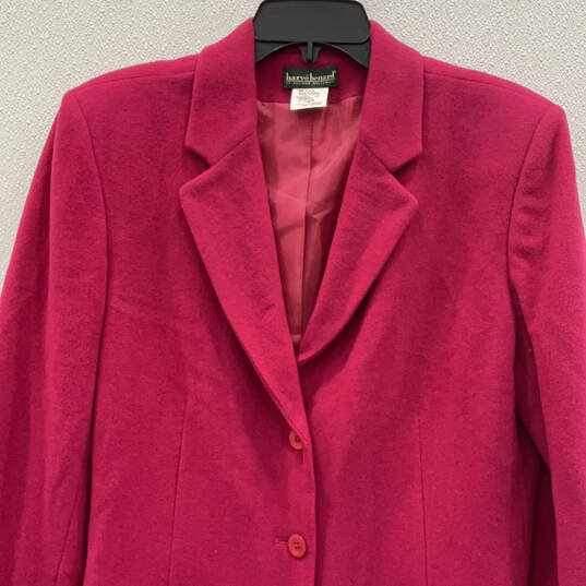 NWT Womens Pink Long Sleeve Notch Lapel Pockets Three Button Blazer Size 12 image number 3