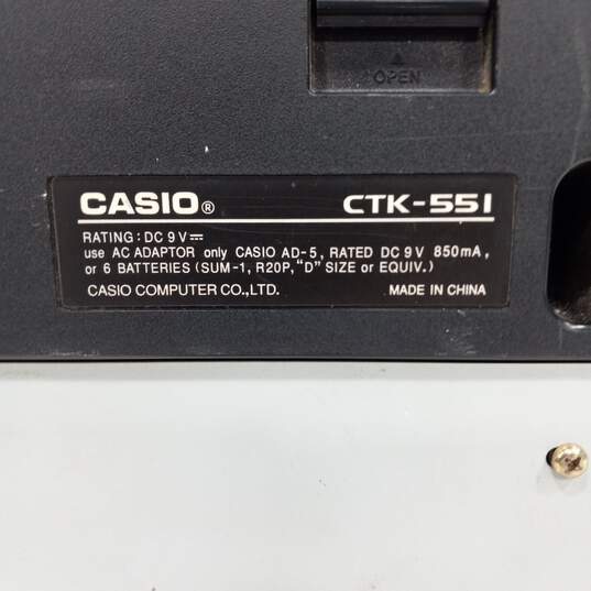 Black Casio CTK-551 Electric Keyboard image number 6