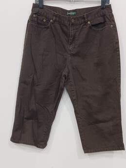 Lauren Jeans Women's Brown Denim Capri Pants Size 10P