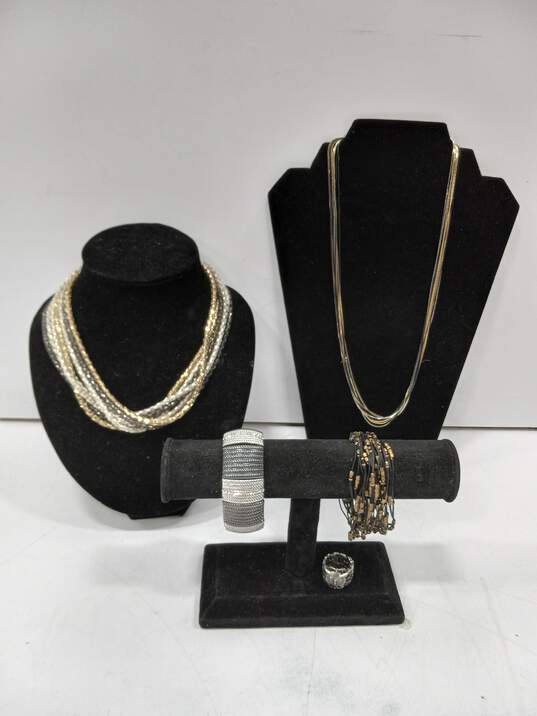 5 pc Mixed Metal Jewelry Set image number 1