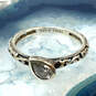 Designer Silpada 925 Sterling Silver Cubic Zirconia Belle Fleur Band Ring image number 1