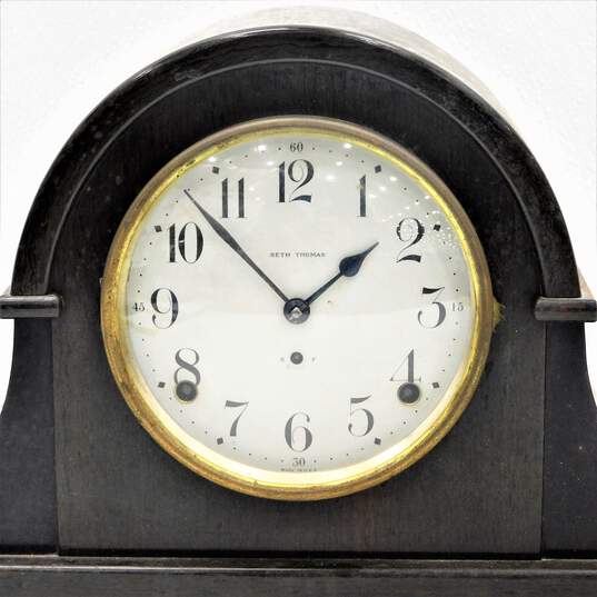 Seth Thomas Wood Mantel Clock Made In USA image number 2