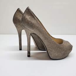 Enzo Angiolini Gold Glitter Platform Heels Sparkly Women's Size 6, Used alternative image