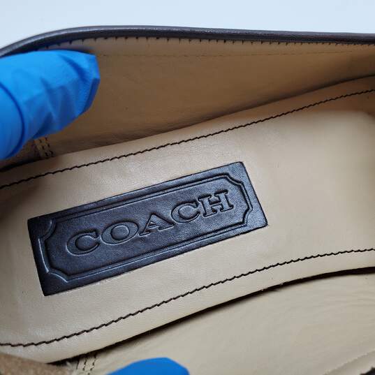 Coach Signature Logo Leather Loafer Brown 10M image number 6