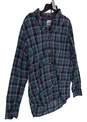 Mens Multicolor Plaid Long Sleeve Spread Collar Button Down Shirt Size Large image number 3
