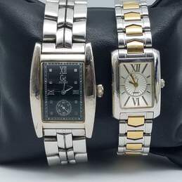 Guess His and Her Tank Stainless Steel Watch Collection