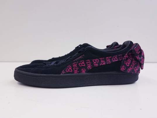 Puma Barbie Suede Classic 50th Anniversary Black Casual Shoes Men's Size 6.5 image number 3