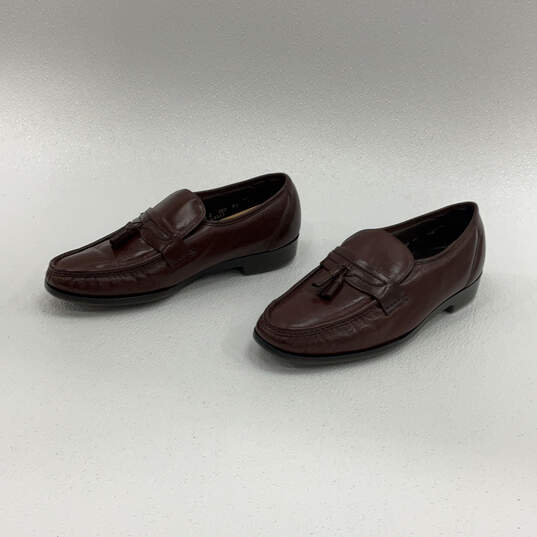 NIB Mens Riva 33521 Brown Tassel Moc Toe Loafer Dress Shoes Size 10.5 E image number 4