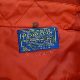 Pendleton Red Wool Button Up Shirt Jacket Size 16 alternative image