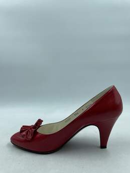 Authentic Bruno Magli Red Ruched Pumps W 5.5A alternative image
