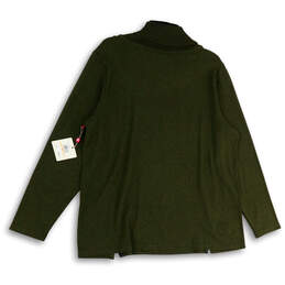 NWT Womens Green Turtleneck Long Sleeve Tight-Knit Pullover Sweater Sz 2XL alternative image