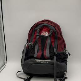 The North Face Unisex Sweeper Red Adjustable Padded Strap Zip Pockets Backpack