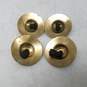 Lot of 4 Brass Zills Finger Cymbals From Egypt w Pouch image number 3
