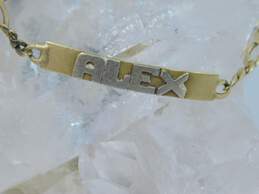 14K Two Tone Gold Alex Nameplate Bracelet 4.9g alternative image